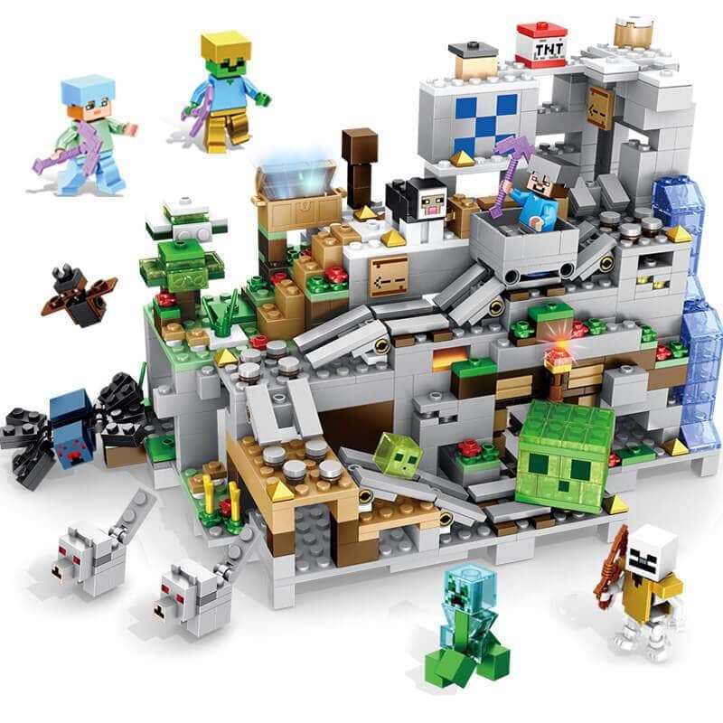 Bloco de Montar Minecraft - Modelo Caverna da Montanha Siren Store